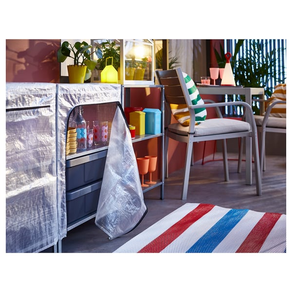 HYLLIS Scaffali con custodie, trasparente, 180x27x74-140 cm