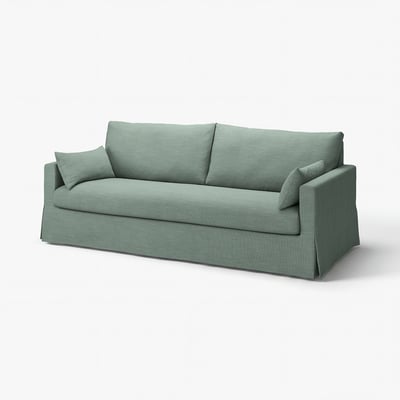 HYLTARP Divano a 3 posti, Hemmesta grigio-verde