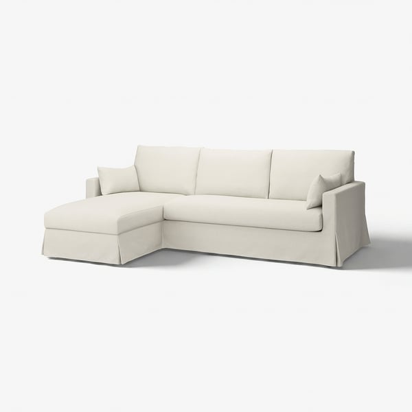 HYLTARP Fodera divano 3 p/chaise-longue sx, Gransel naturale