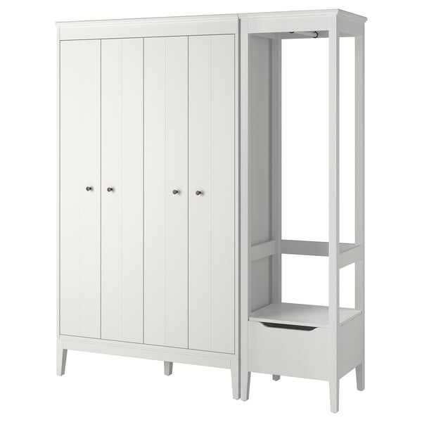 IDANÄS Combinazione di guardaroba, bianco, 180x59x211 cm