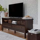IDANÄS Mobile TV, marrone scuro trattato con mordente, 162x40x63 cm