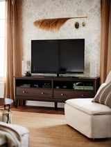 IDANÄS Mobile TV, marrone scuro trattato con mordente, 162x40x63 cm