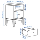 IDANÄS Set camera da letto 4 pezzi, marrone scuro, 180x200 cm