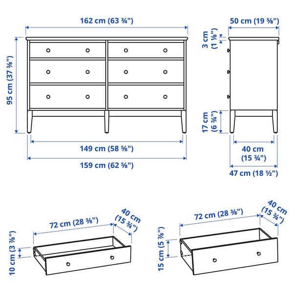 IDANÄS Set camera da letto 4 pezzi, marrone scuro, 180x200 cm