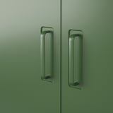 IDÅSEN Mobile con ante e cassetti, verde scuro, 80x47x119 cm