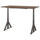 IDÅSEN Scrivania regolabile in altezza, marrone/grigio scuro, 160x80 cm