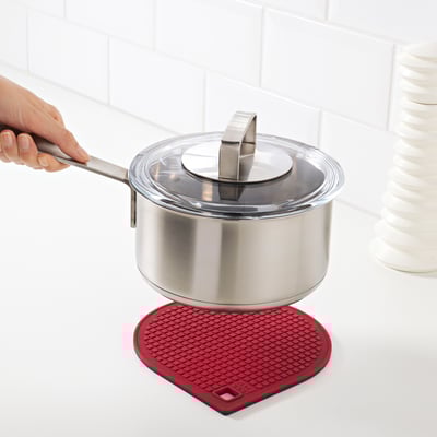 IKEA 365+ GUNSTIG Sottopentola con calamita, rosso/grigio scuro