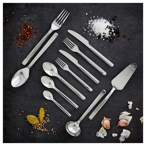 IKEA 365+ Servizio di posate, 24 pezzi, inox