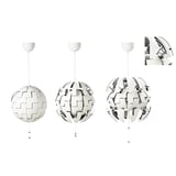 IKEA PS 2014 Lampada a sospensione, bianco/color argento, 35 cm