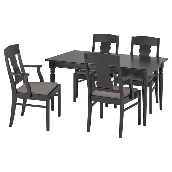Tavolo E 4 Sedie Ingatorp Ingatorp Nero