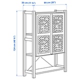 IVAR Scaffale con ante, pino, 89x30x124 cm