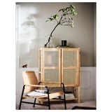 IVAR Scaffale con ante, pino, 89x30x124 cm