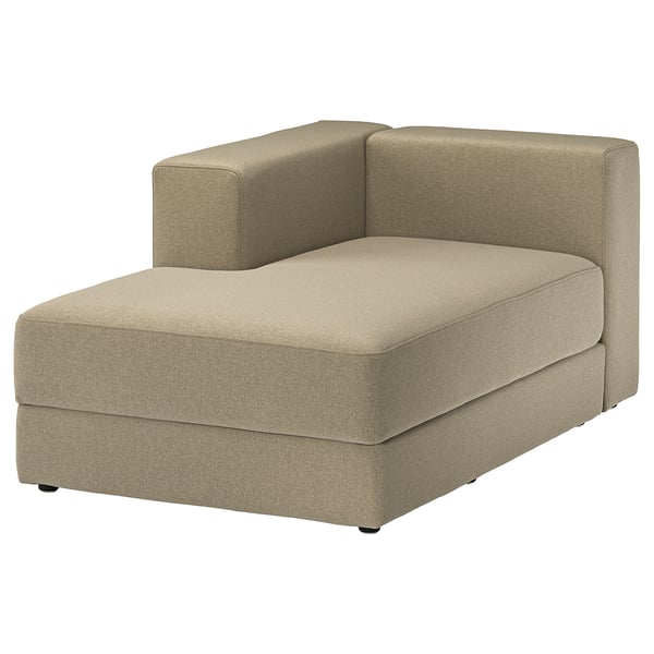 JÄTTEBO Elemento chaise-longue sinistro, con bracciolo/Johanneshov marrone-beige