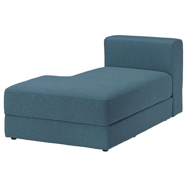 JÄTTEBO Fodera chaise-longue sinistra, Axvall blu grigio scuro