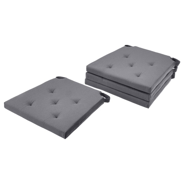 JUSTINA Cuscino per sedia, grigio, 42/35x40x4 cm