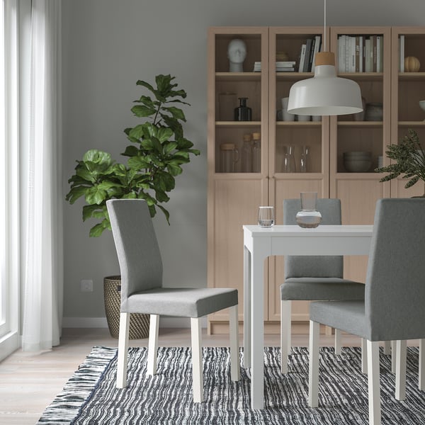KÄTTIL Sedia, bianco/Knisa grigio chiaro