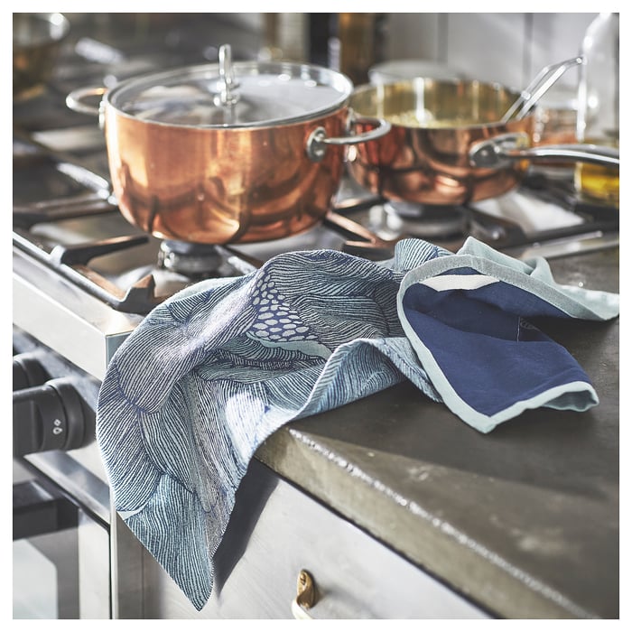 Mud Pie Strofinacci Cotone 3 Pezzi - Set Asciugamani Cucina 30,5x30,5cm Con Nappa