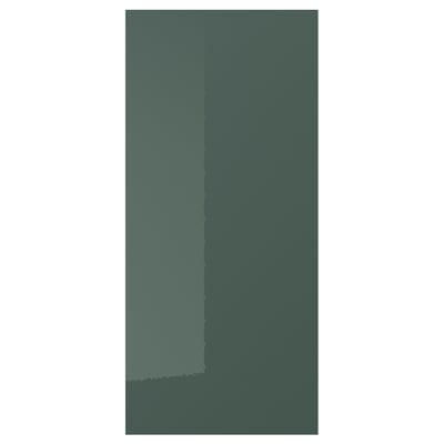 KALLARP Rivestimento laterale, lucido grigio scuro-verde, 39x86 cm