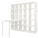 KALLAX / LAGKAPTEN Combinazione con scrivania, bianco, 182x159x182 cm