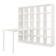 KALLAX / LAGKAPTEN Combinazione con scrivania, bianco, 182x179x182 cm
