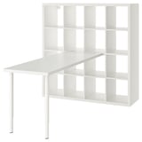 KALLAX / LAGKAPTEN Combinazione con scrivania, bianco, 147x179x147 cm