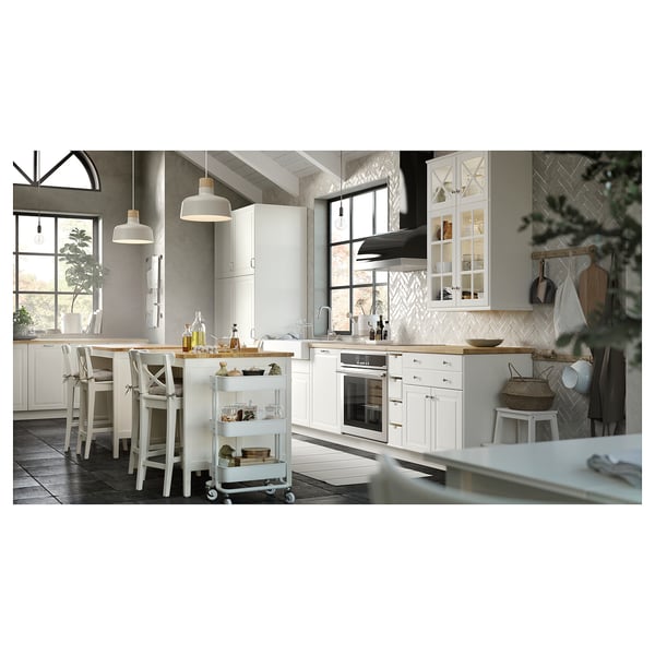 KARLBY Piano di lavoro su misura, rovere/impiallacciatura, 63.6-125x3.8 cm