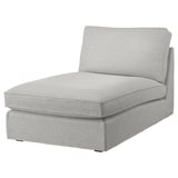 KIVIK Chaise-longue, Tallmyra bianco/nero