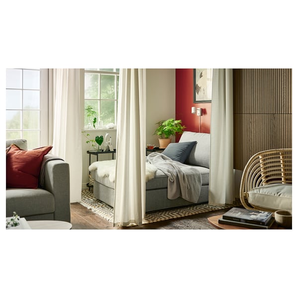 KIVIK Chaise-longue, Tibbleby beige/grigio