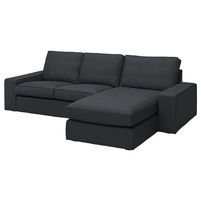 KIVIK Divano a 3 posti con chaise-longue, Tresund antracite