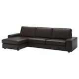 KIVIK Divano a 4 posti, con chaise-longue/Grann/Bomstad marrone scuro