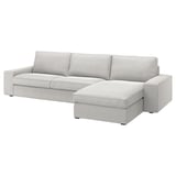 KIVIK Divano a 4 posti con chaise-longue, Tallmyra bianco/nero