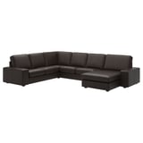 KIVIK Divano angolare a 5 posti, con chaise-longue/Grann/Bomstad marrone scuro