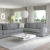 KIVIK Divano angolare a 5 posti, Tibbleby beige/grigio