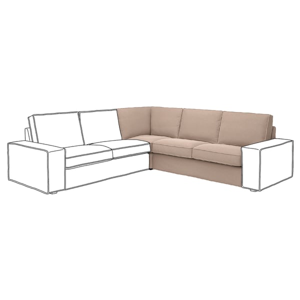 KIVIK Fodera per elemento angolare, Tallmyra beige