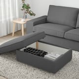 KIVIK Poggiapiedi con contenitore, Tallmyra grigio fumo