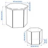 KJUGE Pouf con contenitore, Knisa grigio scuro