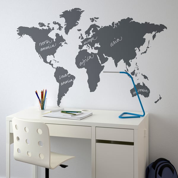 Klatta Decorazione Autoadesiva Mondo Lavagna Ikea Svizzera