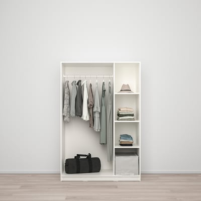 KLEPPSTAD Guardaroba con 3 ante, bianco, 117x176 cm