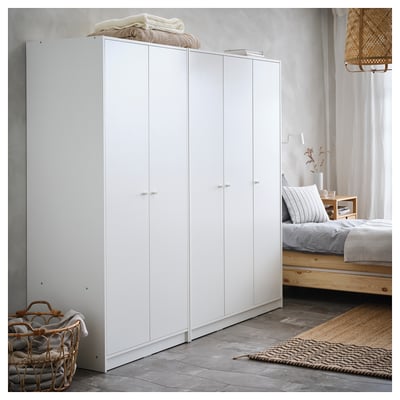 KLEPPSTAD Guardaroba con 3 ante, bianco, 117x176 cm