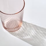 KLIPPLAX Bicchiere, a righe rosa, 25 cl