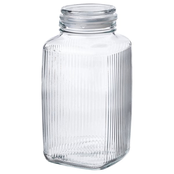 KÖSSEBÄR Contenitore con coperchio, vetro trasparente, 3 l