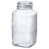 KÖSSEBÄR Contenitore con coperchio, vetro trasparente, 3 l