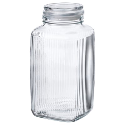 KÖSSEBÄR Contenitore con coperchio, vetro trasparente, 3 l