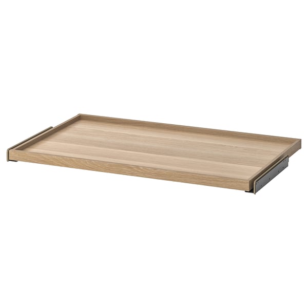 KOMPLEMENT Ripiano estraibile, effetto rovere con mordente bianco, 100x58 cm
