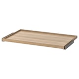 KOMPLEMENT Ripiano estraibile, effetto rovere con mordente bianco, 100x58 cm