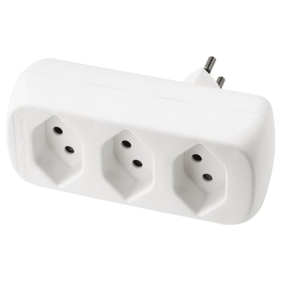 KOPPLA Adattatore con 3 prese, bianco