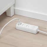 KOPPLA Multipresa 3 uscite e interruttore, con messa a terra/bianco, 1.5 m