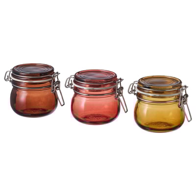 KRÖSAMOS Contenitore con coperchio, multicolore, 13 cl