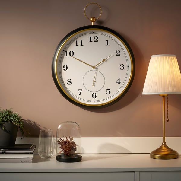 KUTTERSMYCKE orologio da parete, nero, 46 cm - IKEA Svizzera