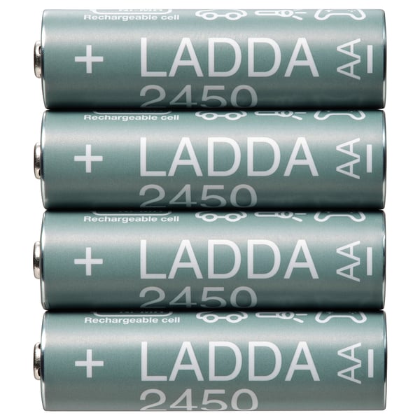 LADDA Batteria ricaricabile, HR06 AA 1,2 V, 2450 mAh